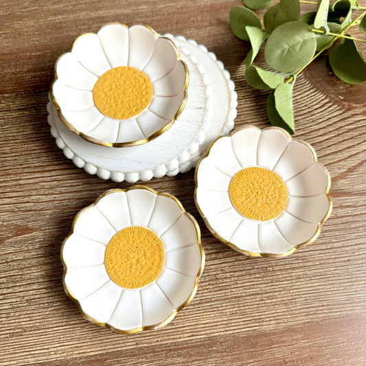 Daisy Flower Trinket Dishes