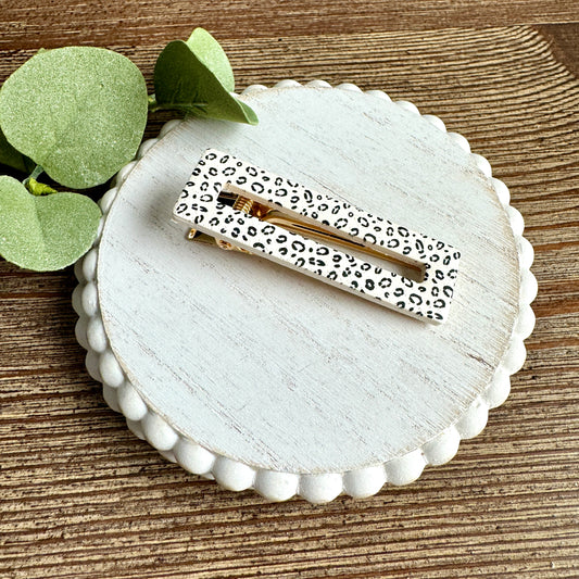 Barrette - Ivory Cheetah