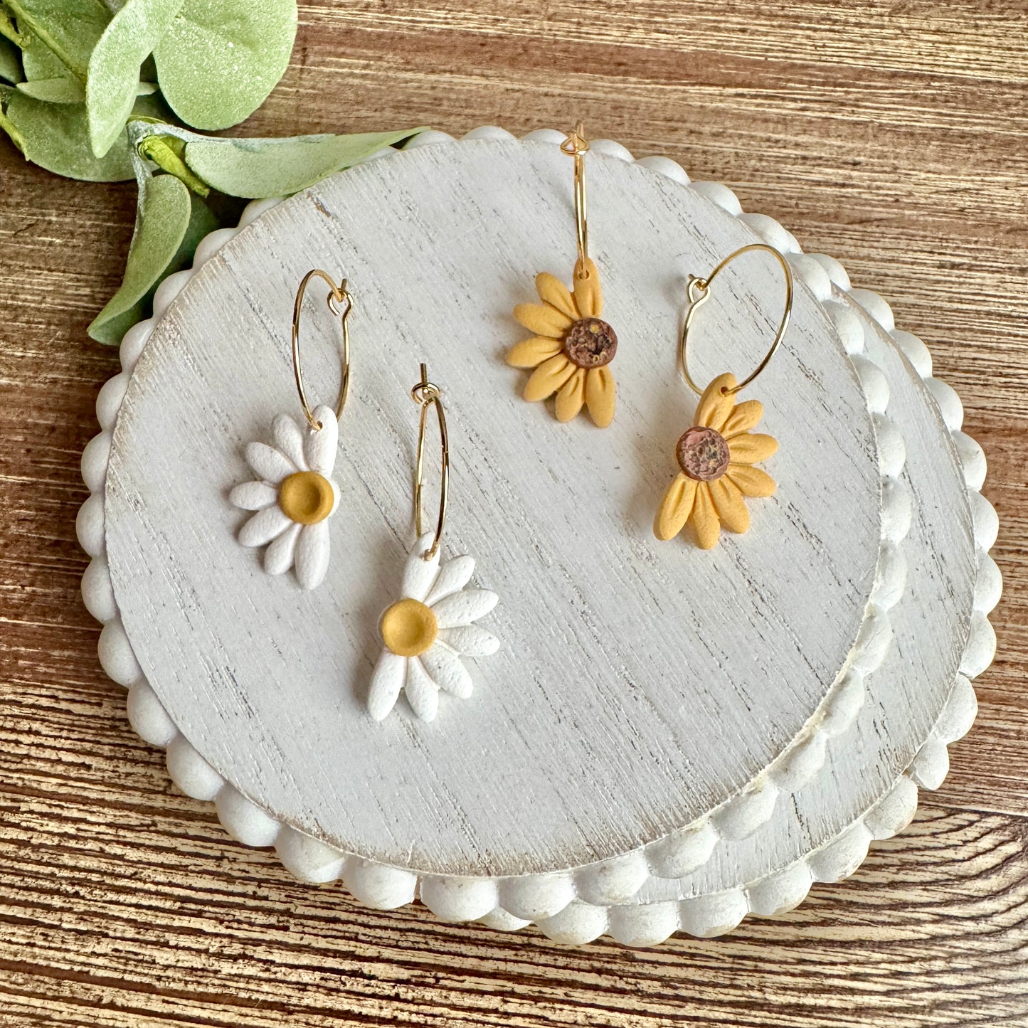 Half Daisy Hoops
