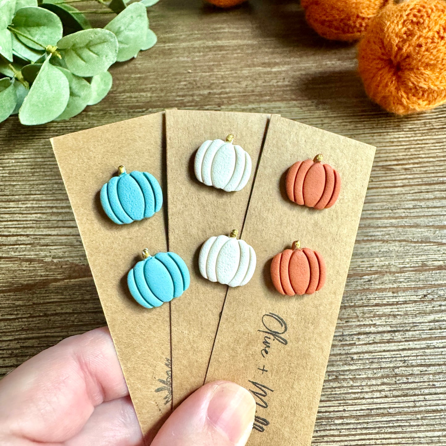 Fall Pumpkin Studs