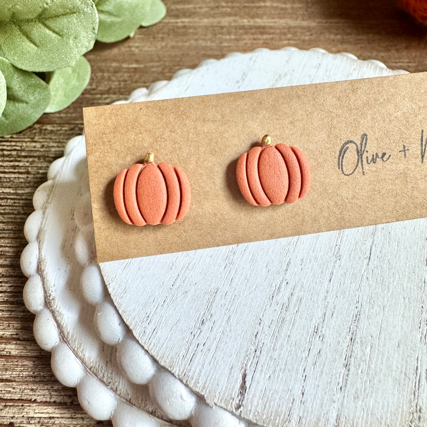 Fall Pumpkin Studs