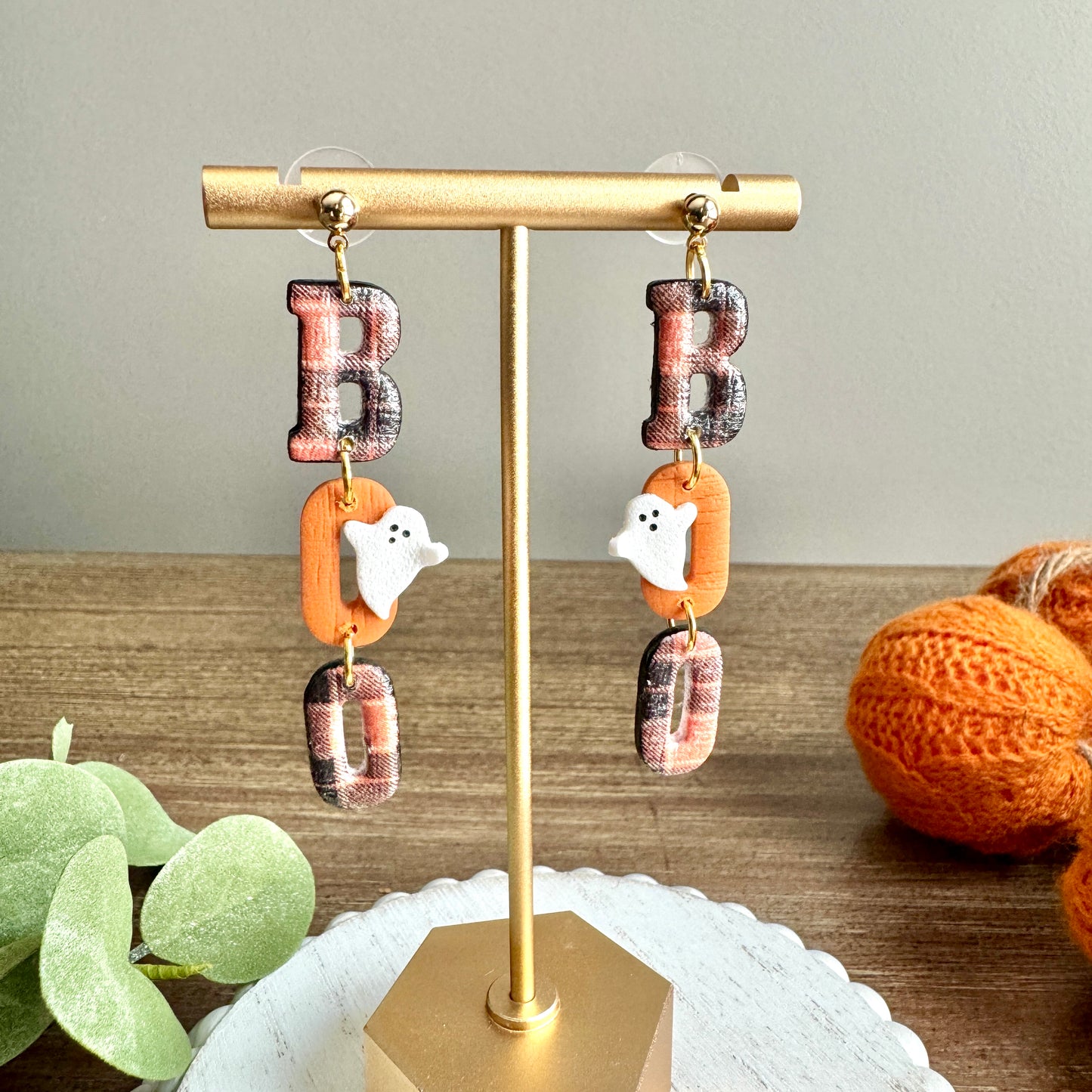 Halloween Plaid Boo