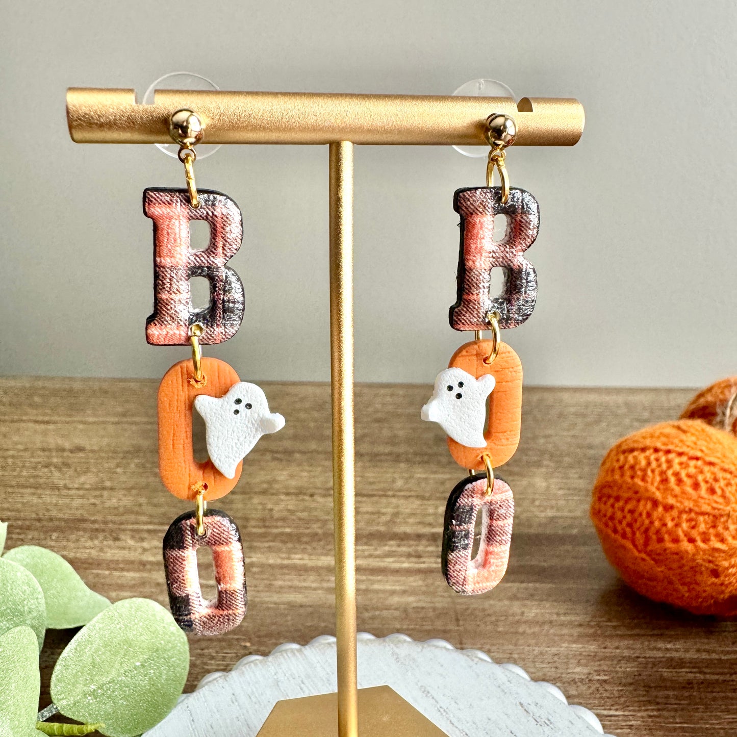 Halloween Plaid Boo