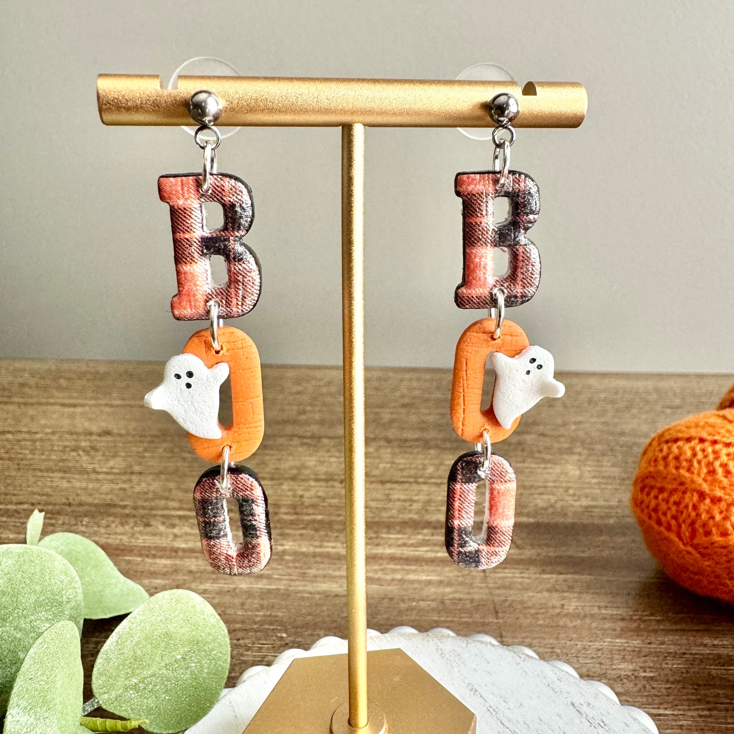 Halloween Plaid Boo