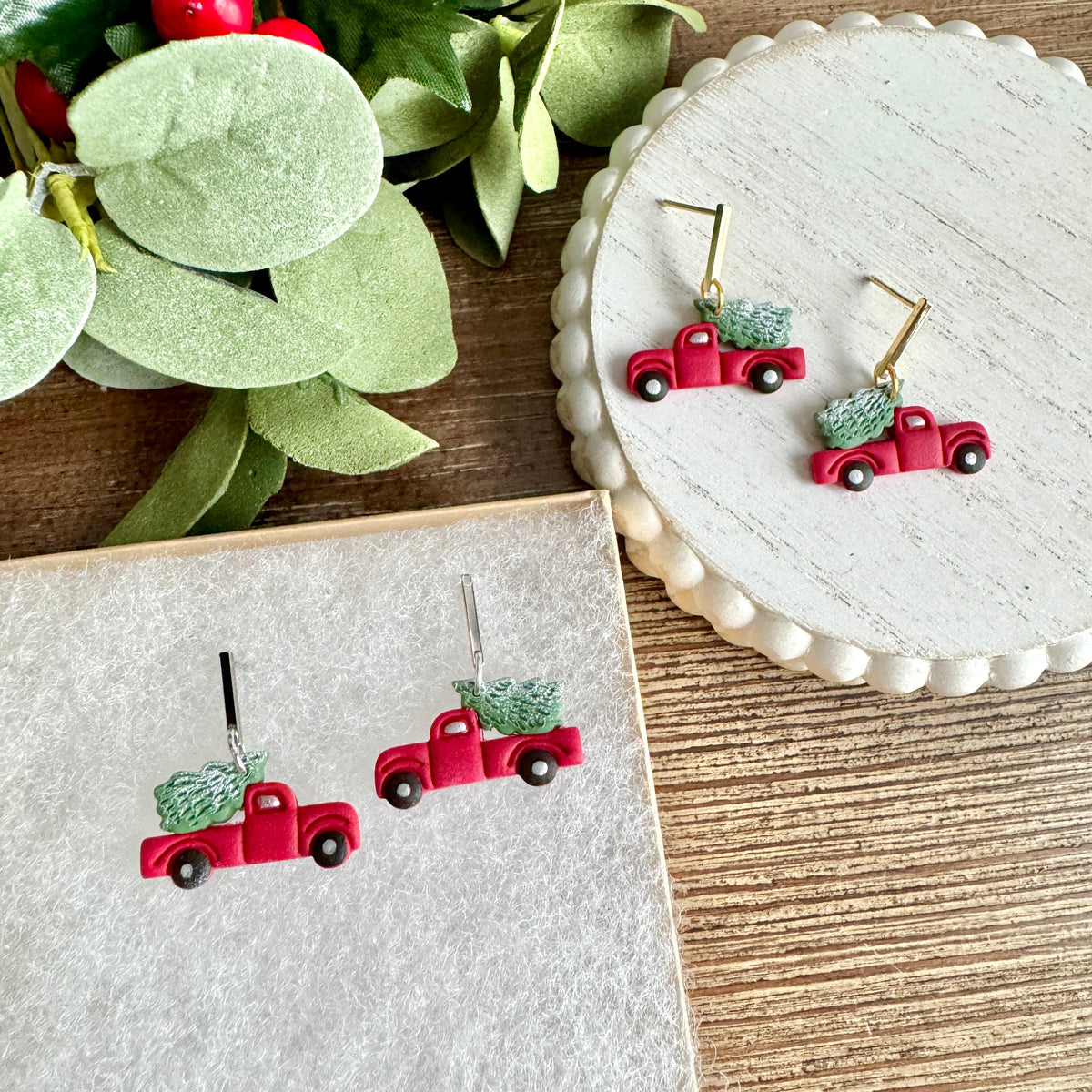 Christmas Trucks with Tree