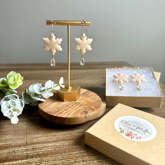 Christmas Snowflake Hoops